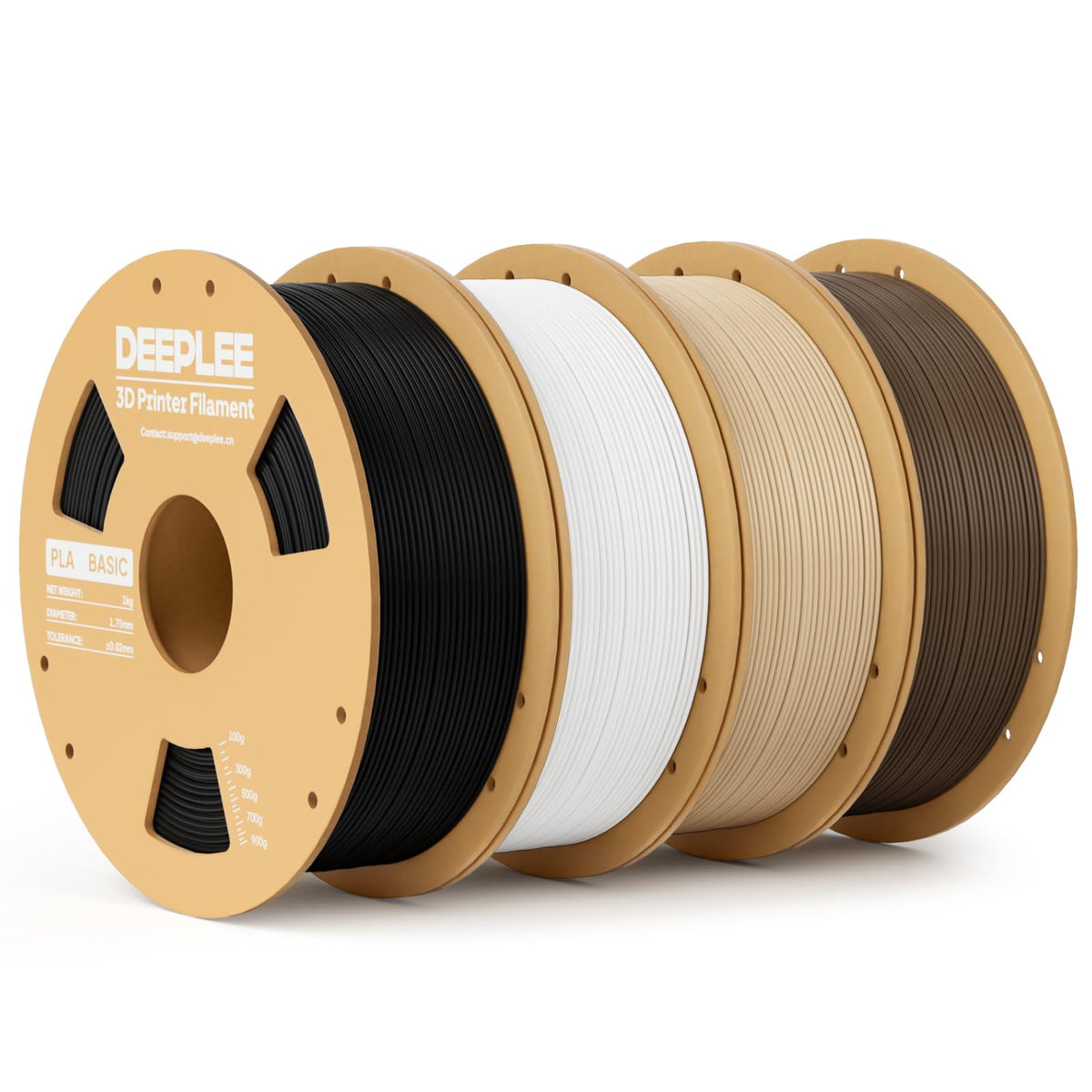 PLA Basic 1.75mm 3D Printer Filament, 3D Printing Filament with Dimensional Accuracy +/- 0.02 mm, Neatly Wound, No Clogging, Best for Beginners, Fits for Most FDM 3D Printers 4KG Black