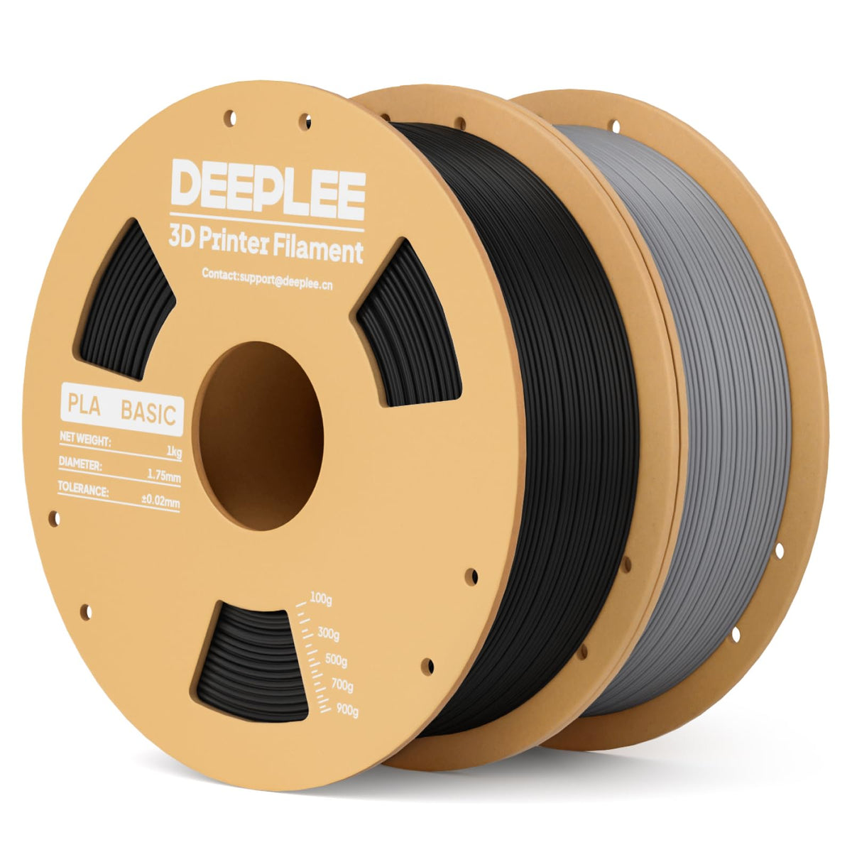 PLA Basic 1.75mm 3D Printer Filament, 3D Printing Filament with Dimensional Accuracy +/- 0.02 mm, Neatly Wound, No Clogging, Best for Beginners, Fits for Most FDM 3D Printers 4KG Black