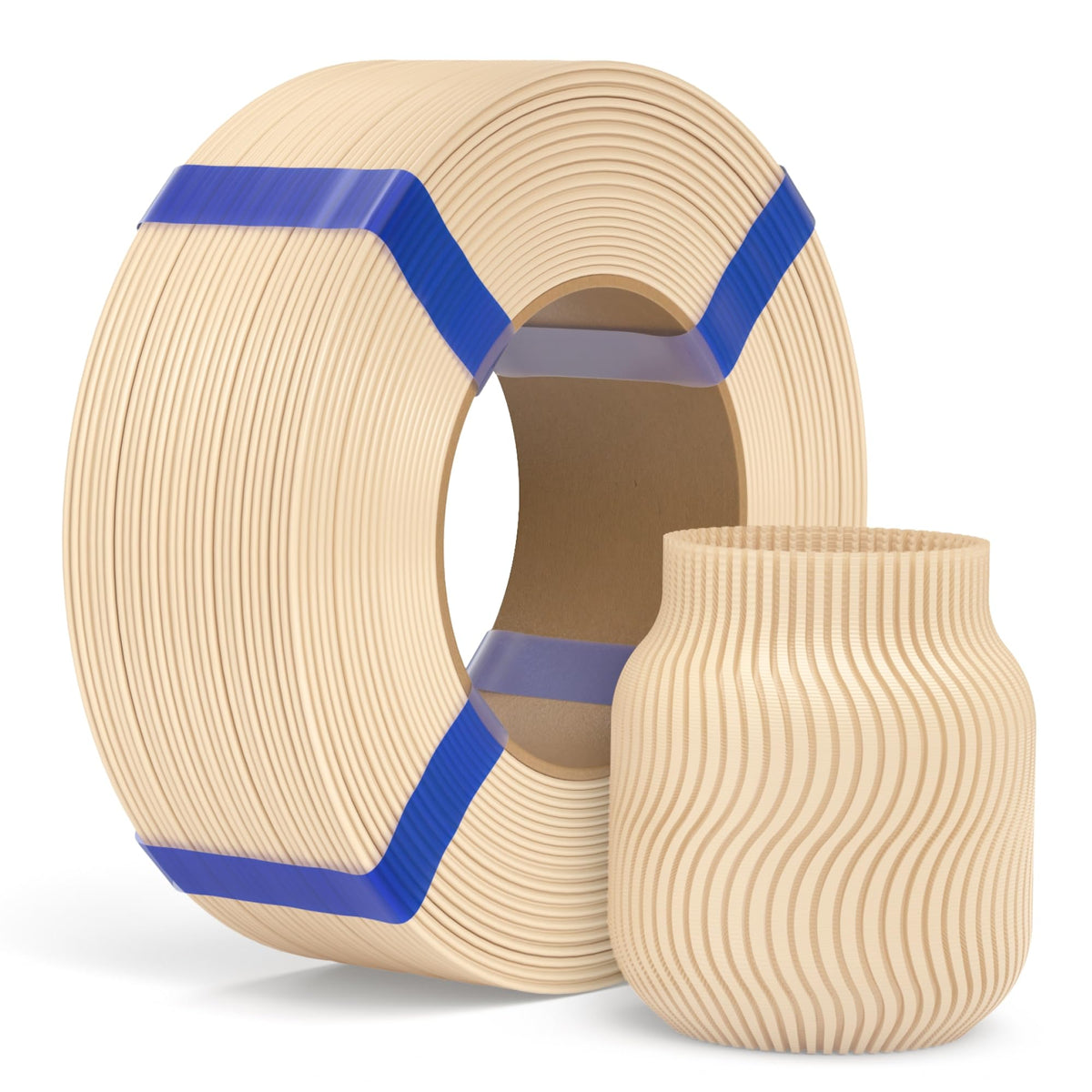 ELEGOO PLA Basic Refill Filament 1.75mm Bundle 4KG, 3D Printer Filament No Spool for Reusable Spool Refilling Dimensional Accuracy +/- 0.02mm, 4pcs 1kg Spool(2.2lbs) Black, White, Red, Cobalt Blue