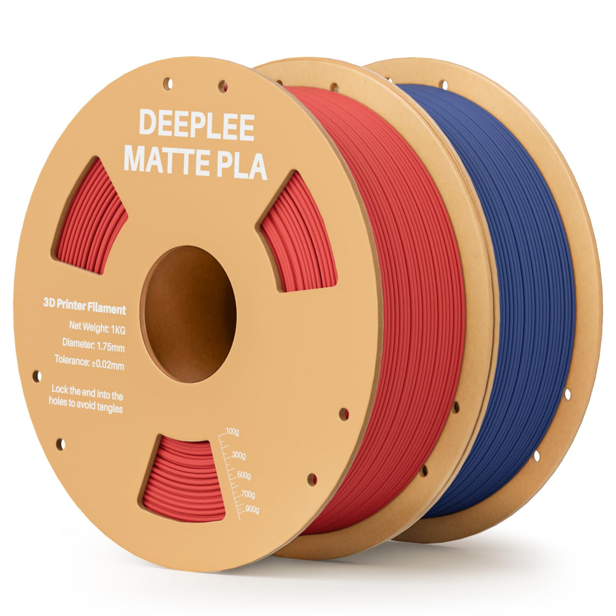 Matte PLA Filament 1.75mm, 3D Printer Filament Dimensional Accuracy +/- 0.02mm, No Clogging, Higher Toughness, Cardboard Spool 3D Filament, 4 Pack Black