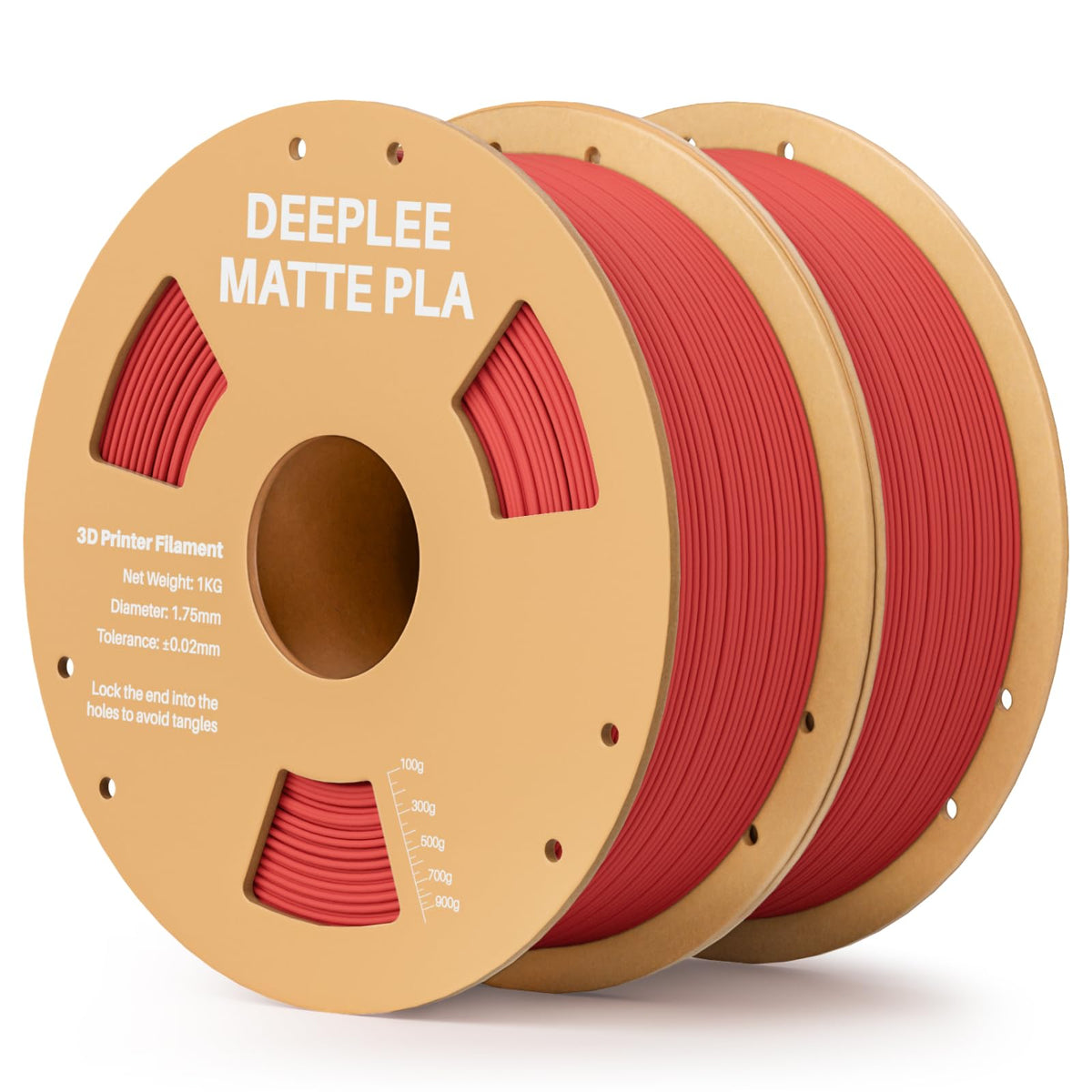Matte PLA Filament 1.75mm, 3D Printer Filament Dimensional Accuracy +/- 0.02mm, No Clogging, Higher Toughness, Cardboard Spool 3D Filament, 4 Pack Black