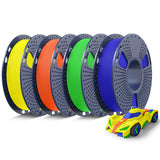 SUNLU 3D Printer Filament Bundle, PLA Plus Filament 10KG 1.75mm, Neatly Wound Filament for Most 3D Printer, 10 Colors, 1kg Spool, Black+White+Grey+Green+Blue+Grassgreen+Bluegrey+Pureyellow+Red+Orange