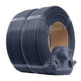 eSUN PLA+ Refilament 1.75mm, 3D Printer Refill PLA Plus, 1KG per Roll, 4 Rolls Spoolless 3D Printing Filament for 3D Printers, Black