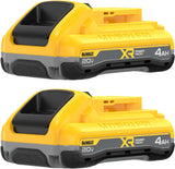 DEWALT 20V MAX* XR Battery, 4.0-Ah, 2-Pack (DCB204-2), Black