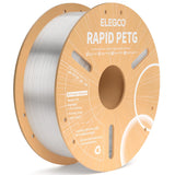 ELEGOO Rapid PETG Filament 1.75mm Bundle 4KG, High Speed 30-600mm/s 3D Printer Filament Accuracy +/- 0.02 mm, 1kg Cardboard Spool(2.2lbs), Fits for Most FDM 3D Printers(Black, White, Blue, Red)