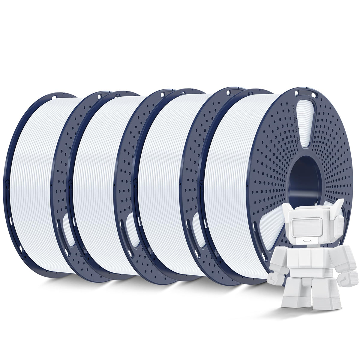 SUNLU High Speed PLA Filament Mini Pack, 30mm/s - 600mm/s Print Range, High Flow Speedy 3D Printer PLA Filament Bundle, 250g/Spool, Black+White+Green+Blue+Red+Orange+Yellow+Pink