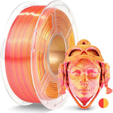 JAYO 3D Printer Filament Bundle, PLA Silk Filament Bundle Multicolor, Shiny Silk PLA Filament 1.75mm, Fast Color Change Rainbow, 250g Spool, 8 Rolls, 2kg in Total