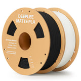Matte PLA Filament 1.75mm, 3D Printer Filament Dimensional Accuracy +/- 0.02mm, No Clogging, Higher Toughness, Cardboard Spool 3D Filament, 4 Pack Black
