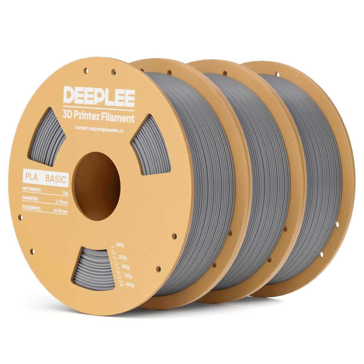 PLA Basic 1.75mm 3D Printer Filament, 3D Printing Filament with Dimensional Accuracy +/- 0.02 mm, Neatly Wound, No Clogging, Best for Beginners, Fits for Most FDM 3D Printers 4KG Black