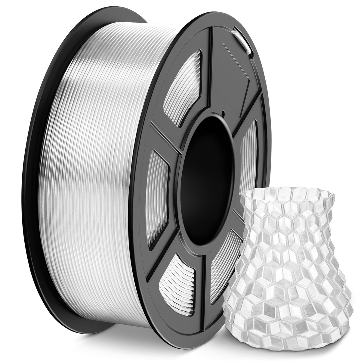 SUNLU 3D Printer Filament 10kg Bundle, Neatly Wound PLA Filament 1.75mm ±0.02mm, Individually Vacuum-Sealed,1kg per Spool, 10 Pack, (5 spools of Black and 5 spools of White)