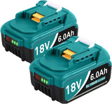 Twupixy 2Pack 18-Volt Replace for Makita 18V Battery BL1860B, Replacement Batteries Compatible with Makita BL1860 BL1820 1830B 1840B 1850B, Fit with Original makita 18V Battery Chargers