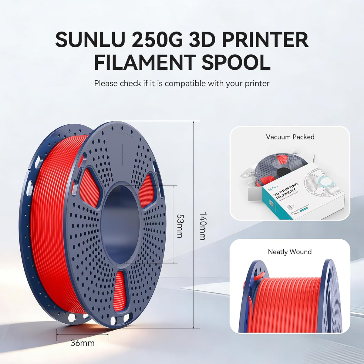 SUNLU High Speed Matte PLA Filament, Smooth PLA Matte 3D Printer Filament Bundle, 2kg in Total, 0.25kg Spool, 8 Packs, Black+White+Grey+Chocolate+Sky Blue+Olive Green+ Sunny Orange+Sakura Pink