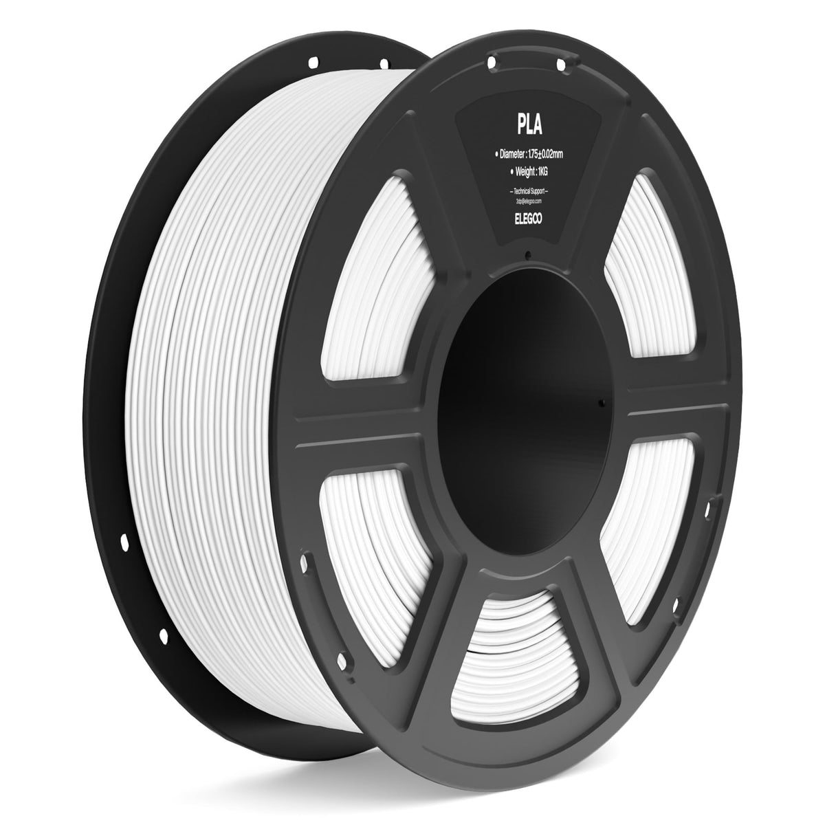 ELEGOO PLA Filament 1.75mm Bundle 4KG, 3D Printer Filament Dimensional Accuracy +/- 0.02mm, 4pcs 1kg Spool(2.2lbs) Fit Most FDM 3D Printers (Black, White, Dark Blue, True Red)