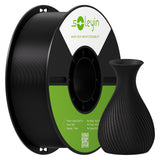 Soleyin PLA Filament 1.75mm 4KG, 3D Printer Filament 4 Pack 1kg Spool, Neatly Wound, ±0.02mm Accuracy, High-Speed & Strong Toughness, No Warping, Fits Most FDM Printers (4 * 1kg Black)