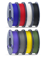 Matte PLA Filament 1.75mm, 4kg(8.8lbs) SUNLU 3D Printer Filament, Matte Surface Texture, No Clogging, Less Brittle, Black+White+Klein Blue+Olive Green