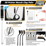 59pcs 3D Printer Tools Kit with Hard Case, 3D Printer Accessories incl Deburring Tool, Digital Caliper, Hygrometer, Nozzle Clog Poke, Pilers, Flush Cutter, for Bambu Lab, Ender 3, FDM/SLA Printers etc