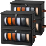 Qozary Filament Storage Box - 4 Pack 3D Printer Filament Storage Containers with Desiccants, Holds Up to 24 Rolls, 3D Printing Accessories Holder Rack for Home, Office Workshop, Studio