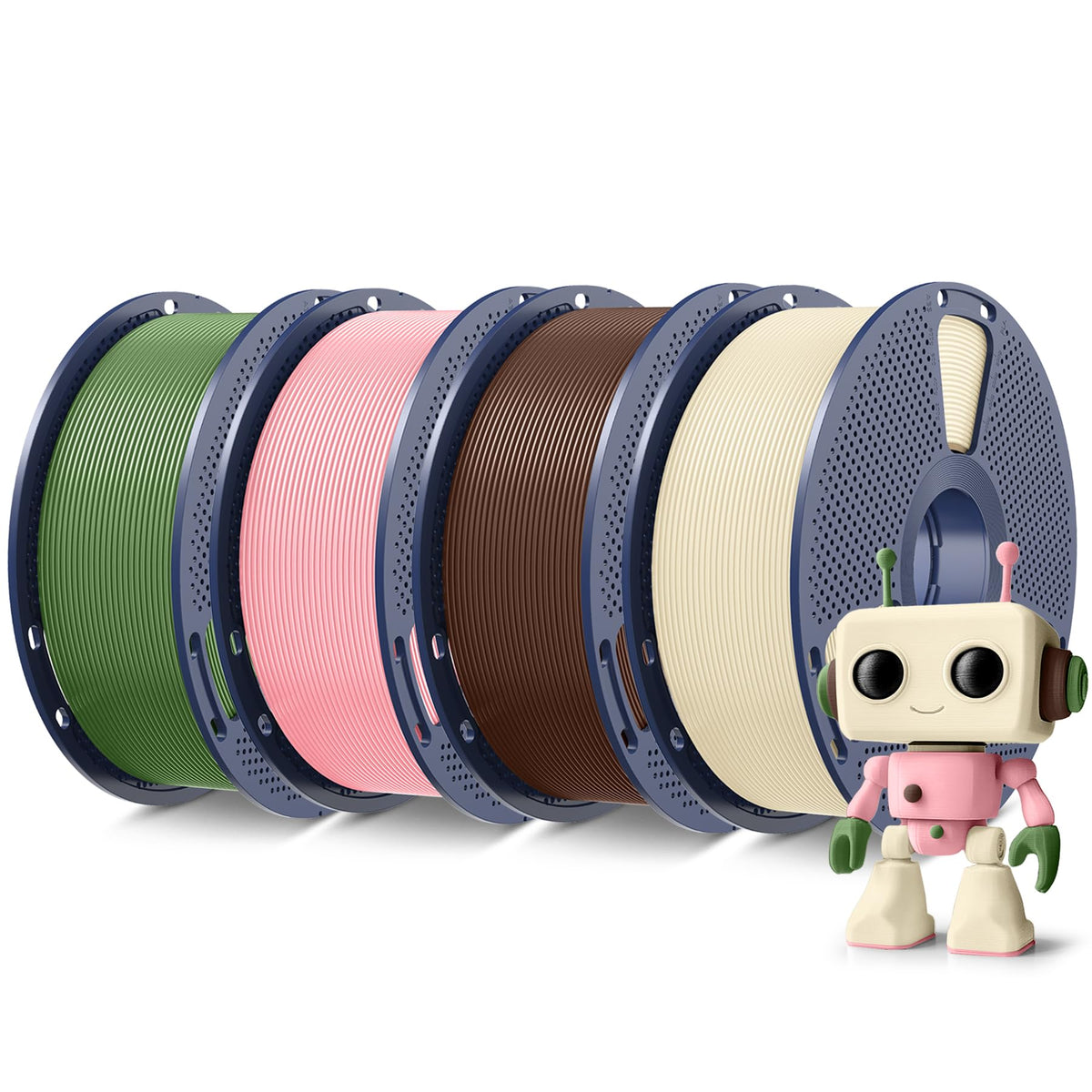 SUNLU 250G PLA Meta Filament Bundle, Fast Printing Meta PLA 3D Printer Filament 1.75mm, 250G, Total 8 Rolls Black+White+Grey+Sky Blue+Mint Green+Cherry Red+Sakura Pink+Lemon Yellow