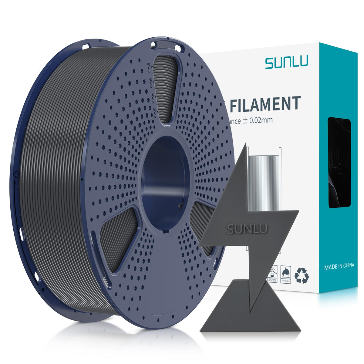 SUNLU High Speed PLA Filament Mini Pack, 30mm/s - 600mm/s Print Range, High Flow Speedy 3D Printer PLA Filament Bundle, 250g/Spool, Black+White+Green+Blue+Red+Orange+Yellow+Pink