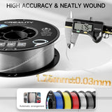 Official Creality PETG 3D Printer Filament 1.75mm 4KG (8.8lbs), High Precision, Strong Toughness, Odorless, Better Flow, Moistureproof 3D Printing CR PETG Filament, Black+White+Grey+Clear