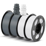ANYCUBIC PLA Filament 1.75mm Bundle, 3D Printing PLA Filament 1.75mm Dimensional Accuracy +/- 0.02mm, 1KG Reusable Spool (2.2 lbs), 4KG Black + White + Blue + Red