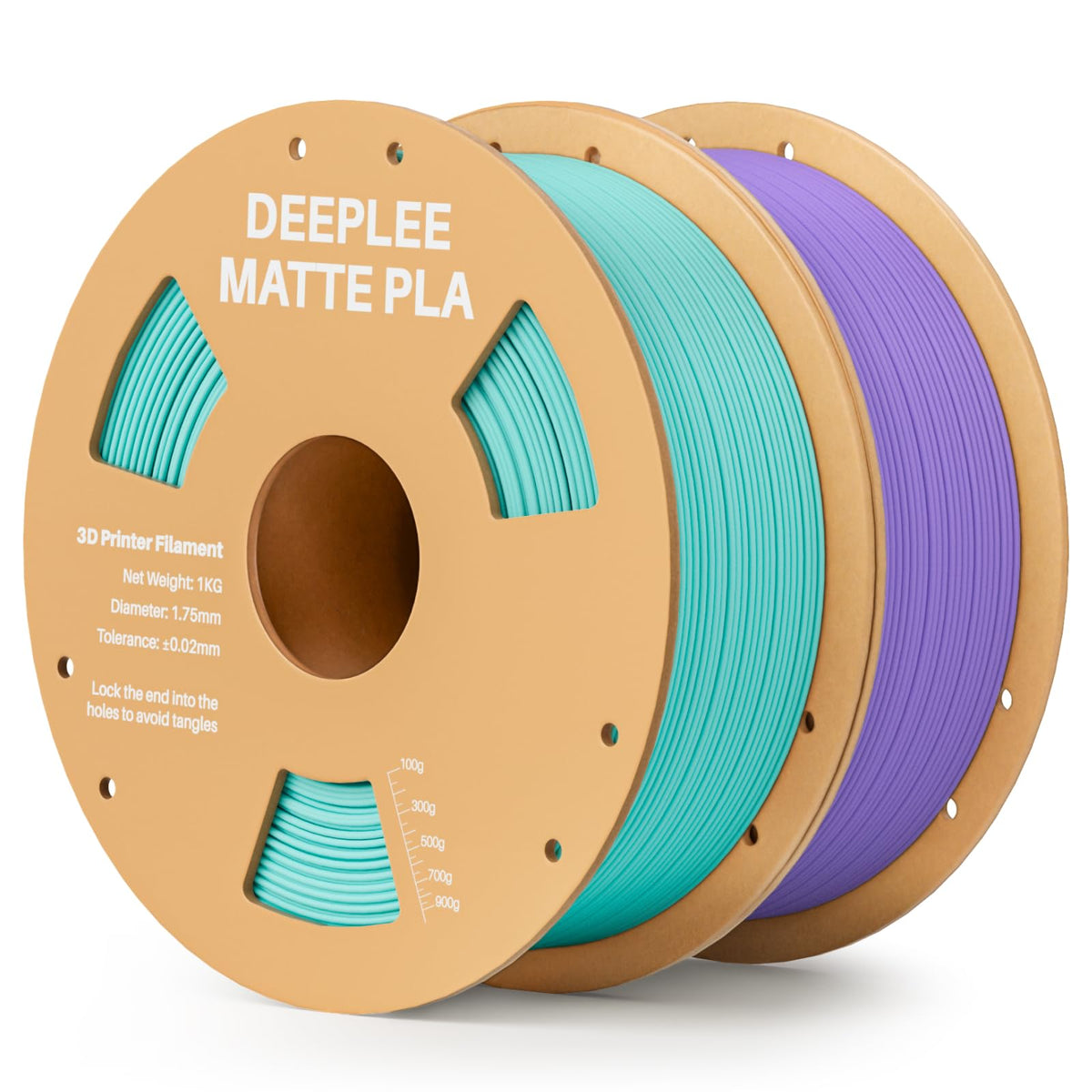Matte PLA Filament 1.75mm, 3D Printer Filament Dimensional Accuracy +/- 0.02mm, No Clogging, Higher Toughness, Cardboard Spool 3D Filament, 4 Pack Black