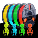 250g PLA Filament 1.75mm Bundle, SUNLU 3D Printer Filament Neatly Wound, Individually Vacuum Packed, 250g Spool, 8 Rolls, White+Red+Orange+Yellow+Green+Blue+Cyan+Purple