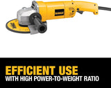 DEWALT Angle Grinder, 7-Inch, 13-Amp, 8,000 RPM, With Dust Ejection System, Corded (DW840)