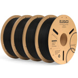 ELEGOO 250g PLA Plus Filament Bundle 1.75mm, 8 Colors 3D Printer Filaments Dimensional Accuracy +/- 0.02mm, 8 Pack 250g Spool, Black/White/Red/Dark Blue/Orange/Yellow/Sky Blue/Sea Green