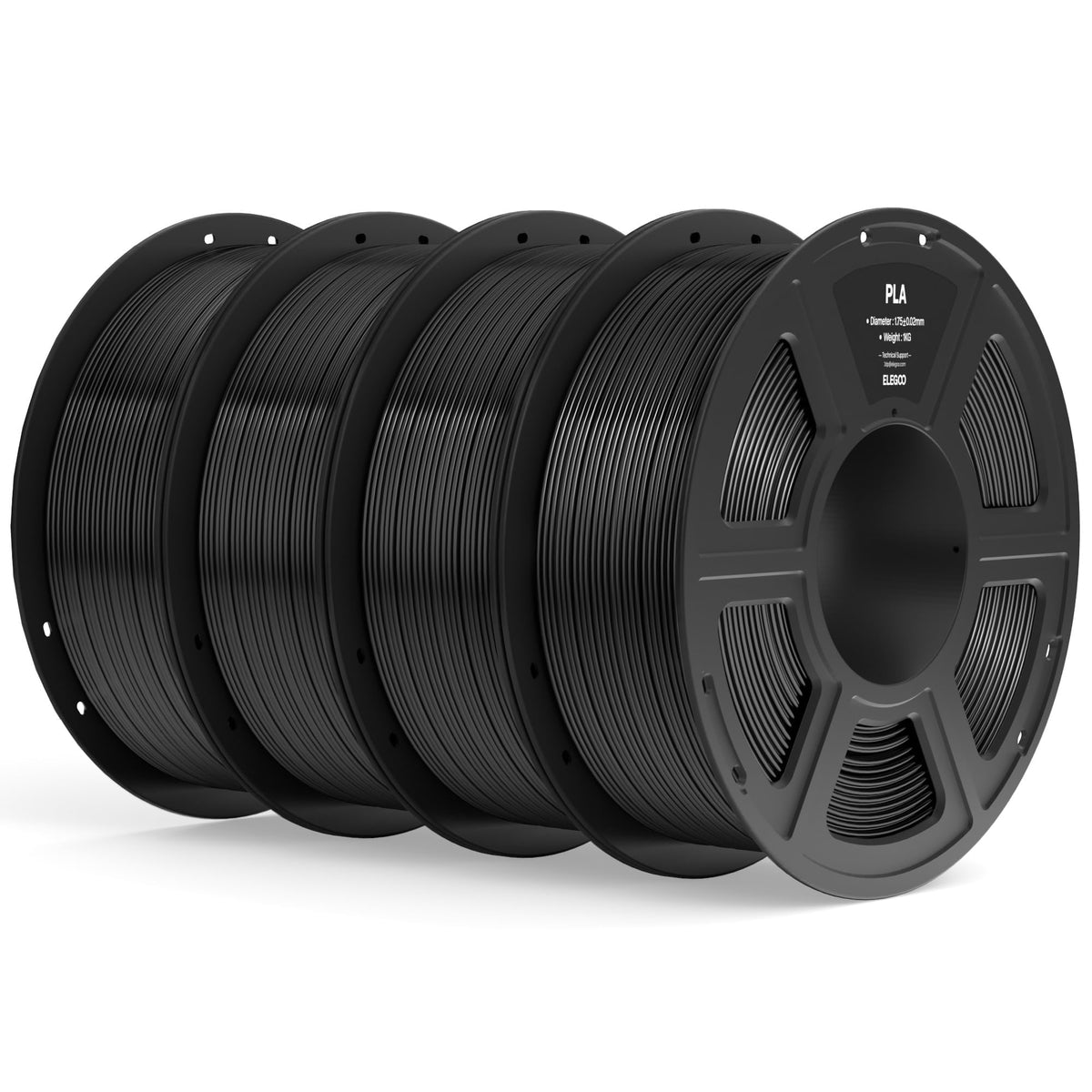 ELEGOO PLA Filament 1.75mm Bundle 4KG, 3D Printer Filament Dimensional Accuracy +/- 0.02mm, 4pcs 1kg Spool(2.2lbs) Fit Most FDM 3D Printers (Pink, Purple, Sky Blue, Sea Green)