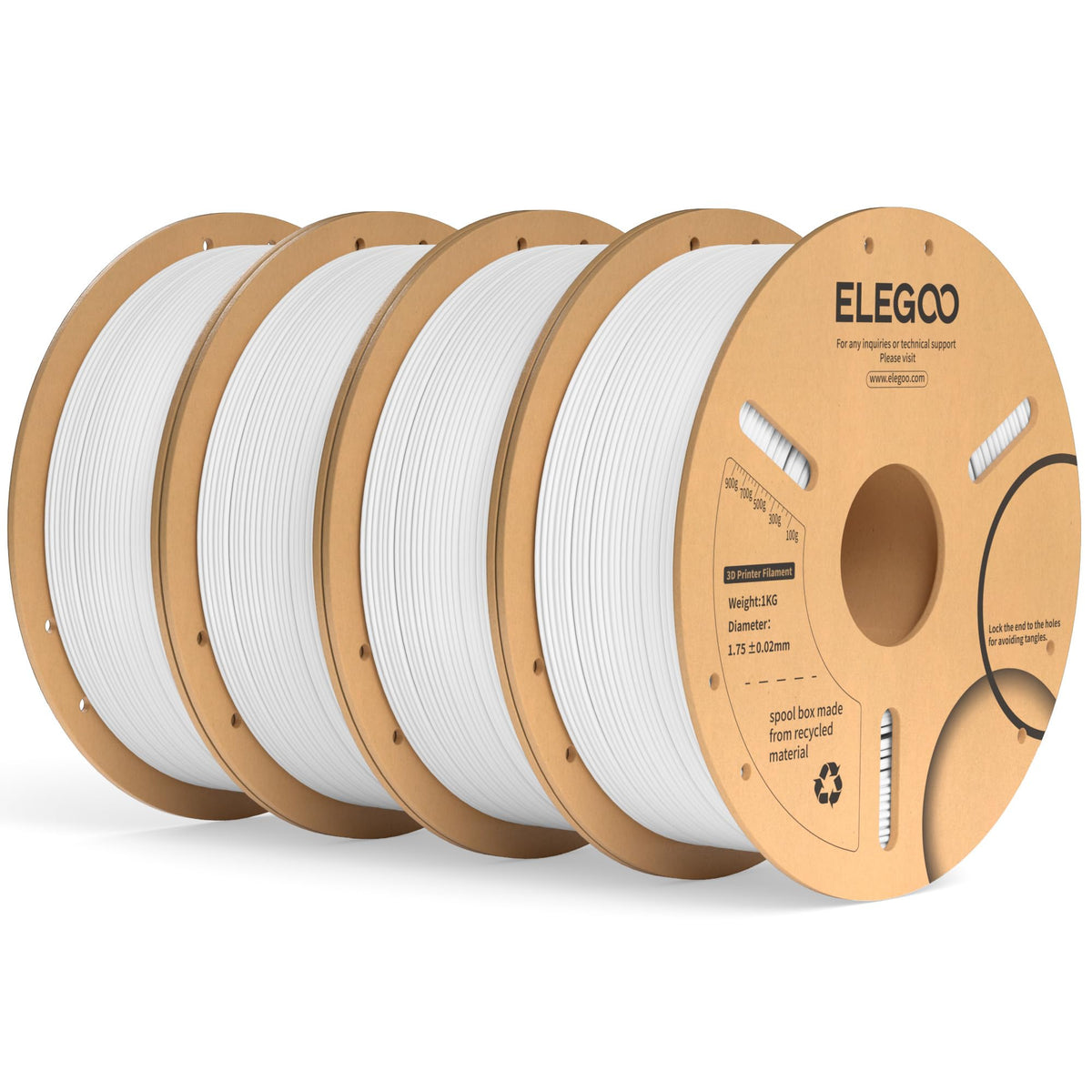 ELEGOO 250g PLA Plus Filament Bundle 1.75mm, 8 Colors 3D Printer Filaments Dimensional Accuracy +/- 0.02mm, 8 Pack 250g Spool, Black/White/Red/Dark Blue/Orange/Yellow/Sky Blue/Sea Green