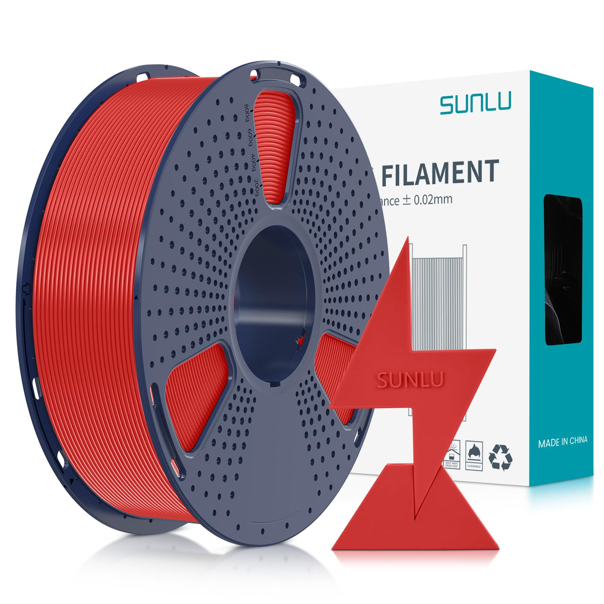 SUNLU High Speed PLA Filament Mini Pack, 30mm/s - 600mm/s Print Range, High Flow Speedy 3D Printer PLA Filament Bundle, 250g/Spool, Black+White+Green+Blue+Red+Orange+Yellow+Pink