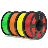 ELEGOO PLA Filament 1.75mm Bundle 4KG, 3D Printer Filament Dimensional Accuracy +/- 0.02mm, 4pcs 1kg Spool(2.2lbs) Fit Most FDM 3D Printers (Pink, Purple, Sky Blue, Sea Green)