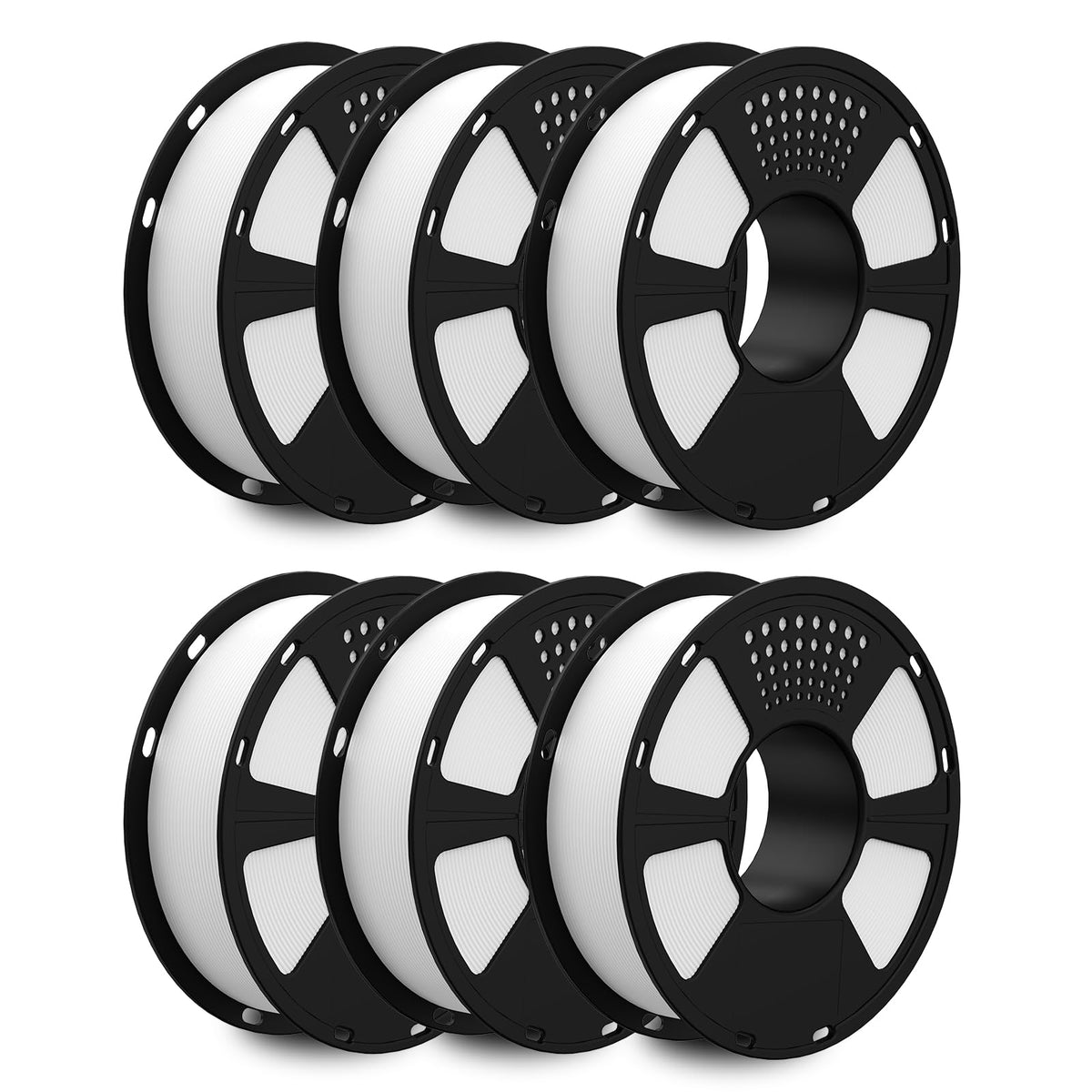 GEEETECH 6KG 3D Printer Filament Bundle - Black PLA Filament 1.75mm ±0.02mm (6 Spools, 1KG Each) - High Precision, Low Warping, 3D Printing Filament Fits Most FDM 3D Printers