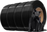 eSUN PLA+ Refilament 1.75mm, 3D Printer Refill PLA Plus, 1KG per Roll, 4 Rolls Spoolless 3D Printing Filament for 3D Printers, Black
