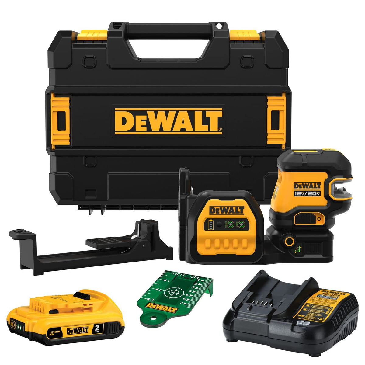DEWALT 20V/12V MAX Laser Level Kit, 3 x 360, Green (DCLE34030G), Color Yellow