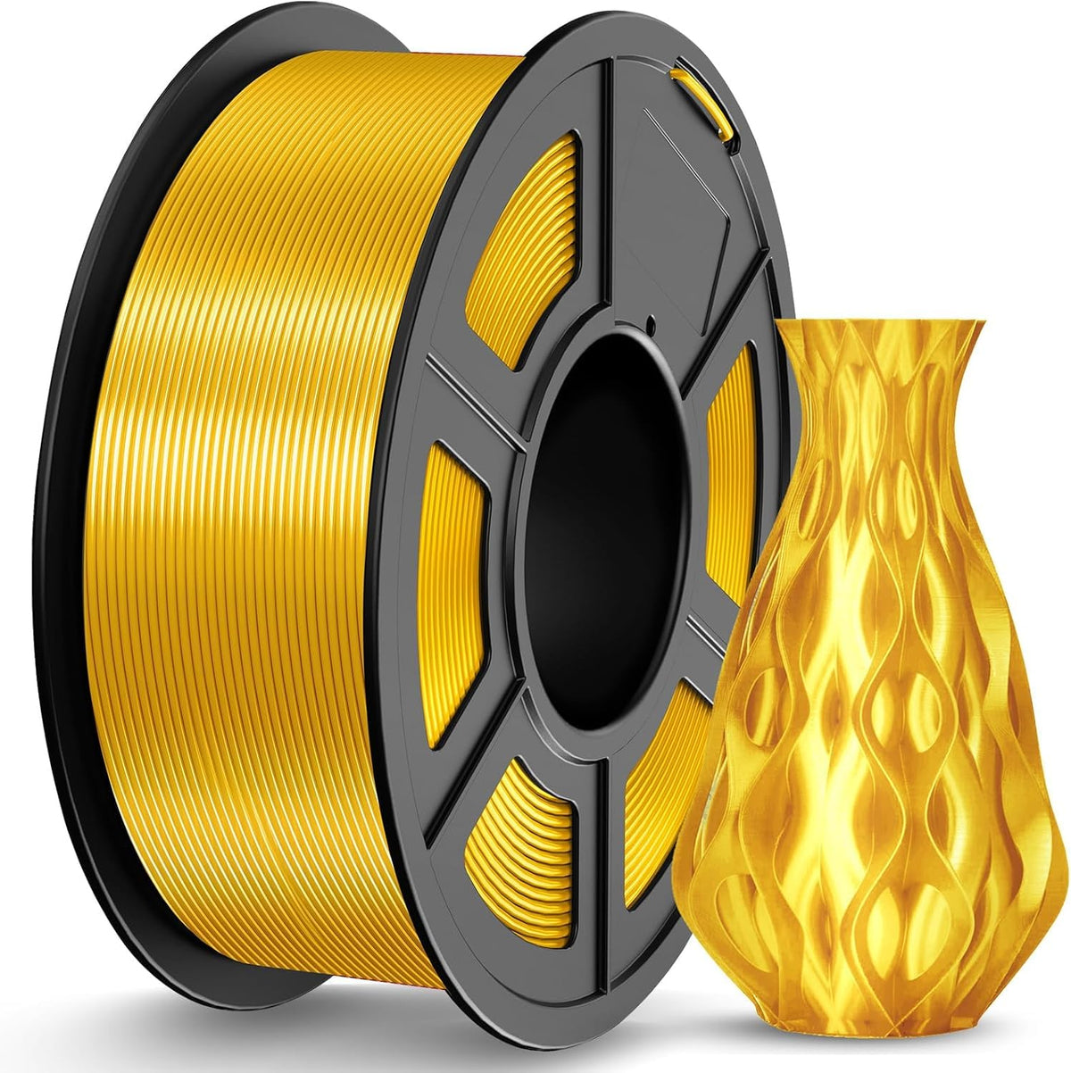 JAYO 3D Printer Filament Bundle, PLA Silk Filament Bundle Multicolor, Shiny Silk PLA Filament 1.75mm, Fast Color Change Rainbow, 250g Spool, 8 Rolls, 2kg in Total