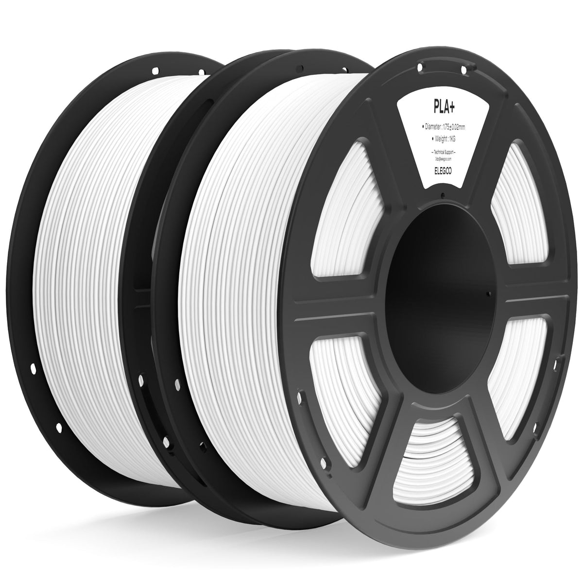 ELEGOO PLA+ Filament 1.75mm Black 3KG, High Toughness PLA Plus 3D Printer Filament Dimensional Accuracy +/- 0.02mm, 3kg Large Spool(6.6lbs) Fits for Most FDM 3D Printers