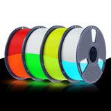 SUNLU 3D Printer Filament Bundle PLA Filament 1.75mm, Individually Vacuum Packed, 0.25kg per Spool, 2kg in Total, 8 Pack, Black+Bone White+Grey+Brown+Red+Blue+Olive Green+Wood
