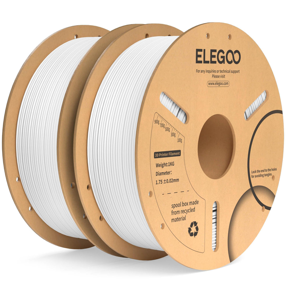 ELEGOO 250g PLA Plus Filament Bundle 1.75mm, 8 Colors 3D Printer Filaments Dimensional Accuracy +/- 0.02mm, 8 Pack 250g Spool, Black/White/Red/Dark Blue/Orange/Yellow/Sky Blue/Sea Green
