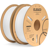 ELEGOO 250g PLA Plus Filament Bundle 1.75mm, 8 Colors 3D Printer Filaments Dimensional Accuracy +/- 0.02mm, 8 Pack 250g Spool, Black/White/Red/Dark Blue/Orange/Yellow/Sky Blue/Sea Green
