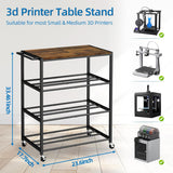 3D Printer Filament Storage - 3D Printer Holder Rack Cart Rolling Heavy Duty Printer Table, Filament Spools Organizer Stand with Wheels for 3D Printer Filaments ABS/PLA/TPU/Nylon Accessories