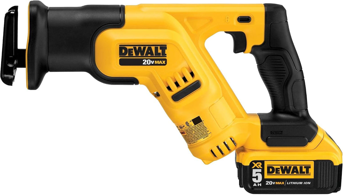 DEWALT 20V MAX* Cordless Reciprocating Saw Kit, 5 Amp-Hour Battery (DCS387P1)