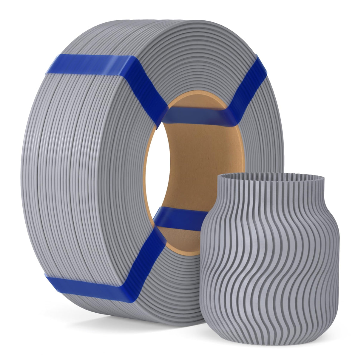 ELEGOO PLA Basic Refill Filament 1.75mm Bundle 4KG, 3D Printer Filament No Spool for Reusable Spool Refilling Dimensional Accuracy +/- 0.02mm, 4pcs 1kg Spool(2.2lbs) Black, White, Red, Cobalt Blue