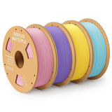 Matte PLA Filament 1.75mm, 3D Printer Filament Dimensional Accuracy +/- 0.02mm, No Clogging, Higher Toughness, Cardboard Spool 3D Filament, 4 Pack Black
