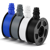 ANYCUBIC PLA Filament 1.75mm Bundle, 3D Printing PLA Filament 1.75mm Dimensional Accuracy +/- 0.02mm, 1KG Reusable Spool (2.2 lbs), 4KG Black + White + Blue + Red