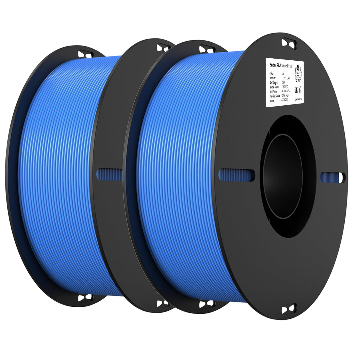 Creality 3D Printer Filament 1.75mm 4KG, PLA Filament Bulk +/- 0.02mm, 4 Pack 1kg Spool(2.2lbs) 3D Printing Filament Fits for Most FDM 3D Printers, 4 White