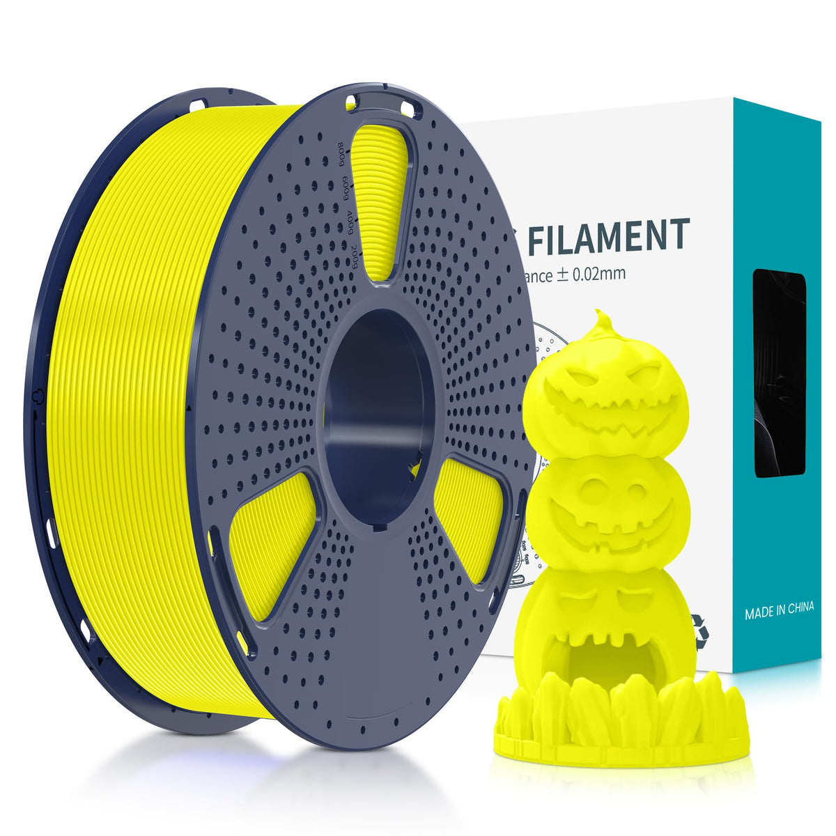SUNLU 3D Printer Filament Bundle, PLA Plus Filament 10KG 1.75mm, Neatly Wound Filament for Most 3D Printer, 10 Colors, 1kg Spool, Black+White+Grey+Green+Blue+Grassgreen+Bluegrey+Pureyellow+Red+Orange