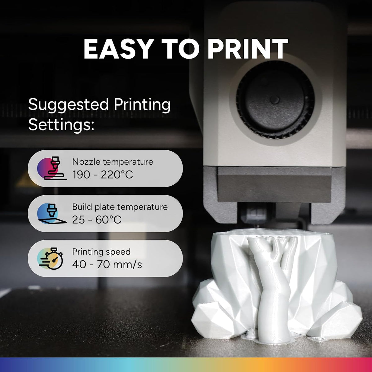 OVERTURE 4KG Bundle PLA Plus (PLA+) Filament 1.75mm, Stronger & More Durable, Professional Toughness 3D Printer Filament 1kg (2.2lbs) 4 Pack, High Precision +/- 0.02mm, Tangle-Free (Black*4)