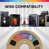 OVERTURE 10KG Bundle PLA Filament 1.75mm, Neatly Wound 3D Printer Filament 10 Pack 1kg Spool (2.2lbs), Dimensional Accuracy +/- 0.02 mm, Fit Most FDM 3D Printers (Black 10-Pack)